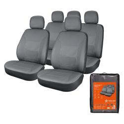 AIRLINE ACS-UEL-01 Чехлы для сидений универсальные "CARDINAL", 11 пред, экокожа, цвет серый