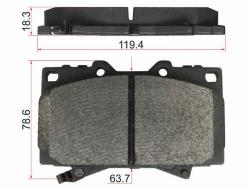 Колодки тормозные (Спереди) Toyota Land Cruiser (J100) 95- / Lexus LX 98-07