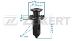 Клипса крепёжная Nissan (миним. кол-во заказа 10 шт) be-2528