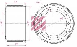 Барабан тормозной BPW о.н.0310967190 (M1900164) M1900164