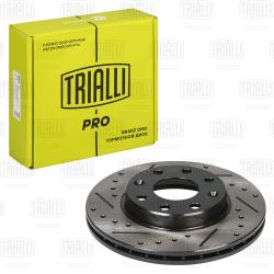 Диск торм. для а/м Chevrolet Aveo T200 (02-)/T255 (08-)/Spark (05-) перед. d=236 перф., слотир. (DF 1749s) PRO