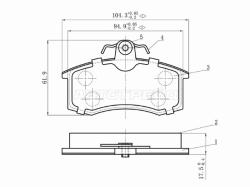 Колодки тормозные (Спереди) LADA Granta 11- / Datsun on-DO 14-19 / LADA 2108 84-95 / Kalina 04-18 /