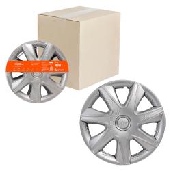Колпаки колесные 14" "Джой", серебристый, карбон, компл. 2 шт. (AWCC-14-31)