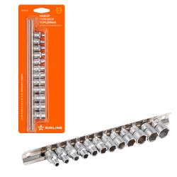 Набор головок 1/4" шестигранных 12пр. (4-13мм) (AT-12-24)