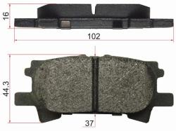 Колодки тормозные (Сзади) Lexus RX 03-09 / Toyota Harrier (XU30) 03-13 / Highlander 00-13 / Kluger V