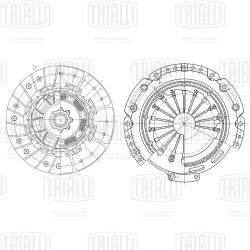 TRIALLI FR 2110 Комплект сцепления без муфты для автомобилей Opel Astra J (09-) 1.4T/ Meriva B (10-) 1.4T