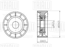 Ролик привод. ремня для а/м VW Touareg II (10-)/Audi Q7 (06-) 2.7d/3.0d (опор.) (CM 0955)