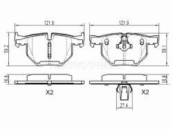 Колодки тормозные (Сзади) BMW 5-Series 03-10 / 6-Series 03-10