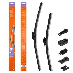 Щетки стеклооч бескаркас универс компл. (2шт.) 600/480мм (24"/19") 6 адптр (AWB-BK-600-475K)