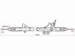 Рейка рулевая NISSAN NAVARA 05- LHD
