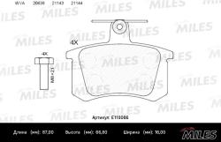 E110066 Колодки тормозные AUDI А100 82>95/A4 95>97/A6 95>97/A8 94>99 задние SemiMetallic