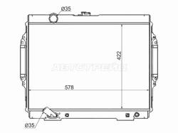 Радиатор Mitsubishi Pajero 91-00