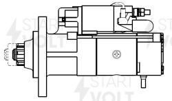 Стартер для а/м КАМАЗ/УРАЛ/ЗИЛ/ЛАЗ/ЛИАЗ с дв. 740/7403 24В 8,5кВт (LSt 0740)