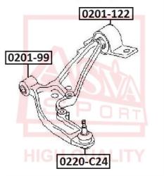 Опора шаровая нижнего рычага NISSAN NISSAN : SERENA C24NISSAN SERENA C24 1999-2004 0220-c24