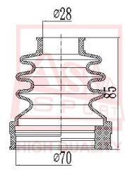 Шрус внутренний правый 23x40x23 FORD FOCUS II 2007-2011 1 8MT fdir-f218mt