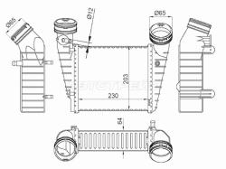 Интеркулер VW PASSAT B5 97-05/SKODA SUPERB 02-08 1.8T