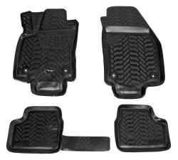 AIRLINE ACM-PS-84 Ковры для Opel Astra Family (H) (04-14), 5 шт., выс.борт, 3D с подпятником, ТЭП, черн.