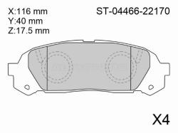 Колодки тормозные (Сзади) Toyota Crown 95-01 / Mark II (X100) 96-00 / Chaser (X100) 96-01 / Cresta (
