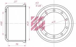 Барабан тормозной SAF о.н.1064026001 (M1900148) M1900148
