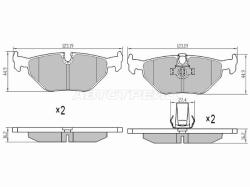 Колодки тормозные (Сзади) BMW 3-Series 90-00 / 5-Series 95-04 / Mercedes-Benz C-Class 93-01 / E-Clas
