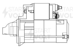 Стартер для а/м Toyota Corolla E12 (00-) 1.4i/1.6i/Wish (03-) 1.8i (тип DENSO) 1кВт (LSt 1951)