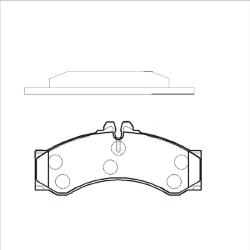 Колодки тормозные MERCEDES SPRINTER (901-904) 95-06/VW LT 28-46 96-06 пер./зад. GK0056