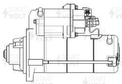 Стартер для а/м КАМАЗ с дв. Cummins ISB 6,7 24В 4,8кВт (LSt 0756X)