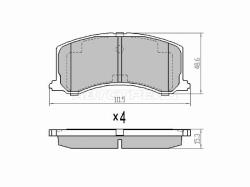 Колодки тормозные (Спереди) Suzuki Alto 98-04 / Baleno 95-02 / Cultus 95-02 / Esteem 95-04