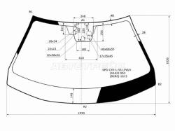 Стекло лобовое (Три камеры/ Датчик дождя) Mazda CX-5 14-17