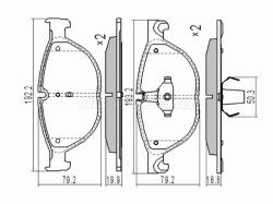 Колодки тормозные (Спереди) BMW 5-Series 09-17 / 6-Series 11-18 / 7-Series 08-15 / 5-Series Gran Tur