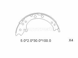 Колодки тормозные барабанные (Сзади/ Стояночный тормоз) Honda CR-V 01-18 / Odyssey 03-21
