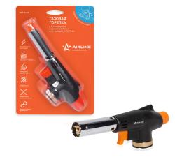 Горелка газовая на резьбовой баллон, пьезоподжиг, анти-вспышка, 16*5,5*3 см (AGT-S-03)