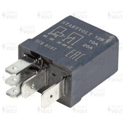 Реле автомоб. 5 конт. 12V 10/20A (с резист.) унив. (SCR 0107)