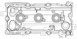 Крышка клапанная для а/м Nissan Teana J32 (08-)/Murano (07-) 2.5i/3.5i (с прокл.) (лев.) (LVPC 1410)