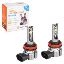 Лампa светодиод., H11/H8/H16(JP), 12В, 17Вт, 3000К (Желт.), 4000Лм, для рефлект./линз. оптики, кмпл. 2 шт., STANDART (AEAR012)