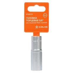 Головка торцевая 3/8" шестигранная 15мм глубокая, пласт.подвес (ATAQ025)