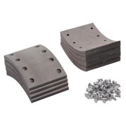 TRIALLI BLT 0600 Накладка тормозной колодки для автомобилей ЗИЛ 130, ремонтный комплект 8 шт. R0 с заклепками 140х204