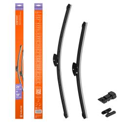 Щетки стеклооч бескаркас универс компл. (2шт.) 650/450мм (26"/18") 3 адптр (AWB-BK-650-450K)