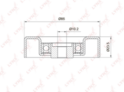 Ролик ремня приводного SUBARU LEGACY/IMPREZA/FORESTER 1.5-2.5 PB-5023