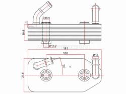 Радиатор масляный AUDI A3 96-03/SKODA OCTAVIA 96-10/VOLKSWAGEN GOLF 97-05