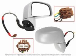 Зеркало Nissan Tiida 04-10 (Справа/ Обогрев/ Регулировка/ 5 контактов)