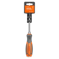 Отвертка крестовая PH2х100мм усиленная, магнитный наконечник, пласт.подвес (AT-IP2-02)