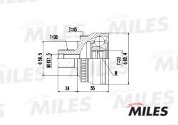 GA20027 ШРУС AUDI A4 II-III/A6 II 1.6-3.2 97-08 нар. +ABS