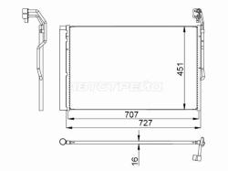 Радиатор кондиционера Porsche Cayenne 10-18