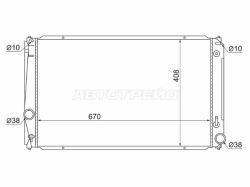Радиатор Toyota Harrier (XU60) 13-20 / RAV4 (XA30,XA40) 05-19 / Lexus NX 14-21 / Toyota Alphard (H20