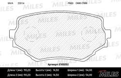 E100252 Колодки тормозные SUZUKI VITARA/GRAND VITARA 94- передние SemiMetallic