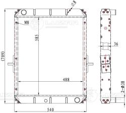 Радиатор охл. для а/м КАМАЗ Компас 5 (43085) с дв. КАМАЗ 580 (LRc 0704)