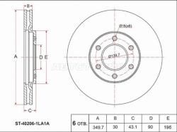 Диск тормозной (Перед) Nissan Patrol 10-24 / Infiniti QX56 10-13 / QX80 13-20 / Nissan Armada 16-