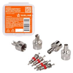 Ремкомплект для вентилей (4 золотника, 4 металл.колп. с ключом) в кейсе (ATRS007)