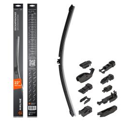 Щетка стеклоочистителя бескаркас PRO 550мм (22") 10 адаптеров (AWB-BK-550)